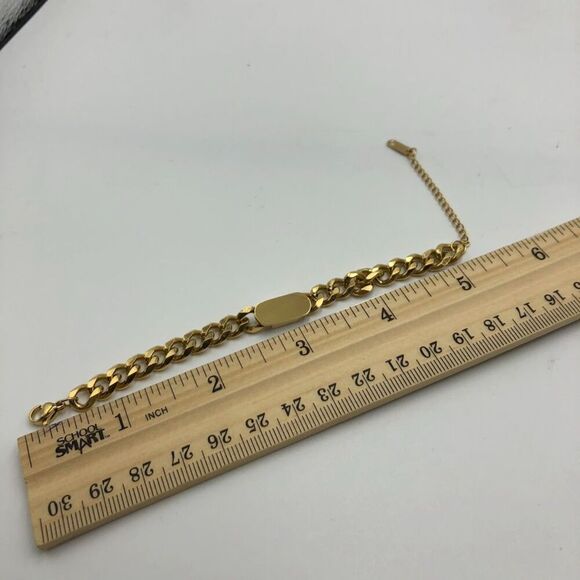 18K Gold Plated Women's Chunky Chain Bracelet Bold Fashion Statement Jewelry - Picture 10 of 10